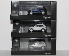 3x Herpa VW Tiguan blau/weiß/silber Werbemodelle 1:87 H0 NEU OVP