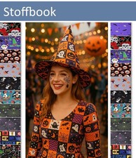 Baumwollstoff halloween gothic - baumwollstoff,
