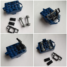 Lego® Roller Coaster Achterbahn Waggon Wagen 26021 incl. Räder Dunkelblau Neu