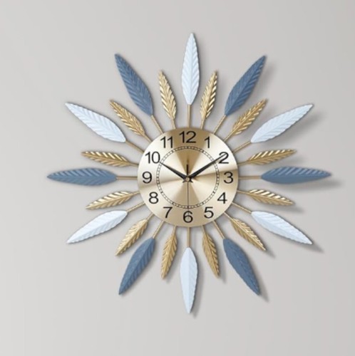 Gold wanduhr groß metall - gold,