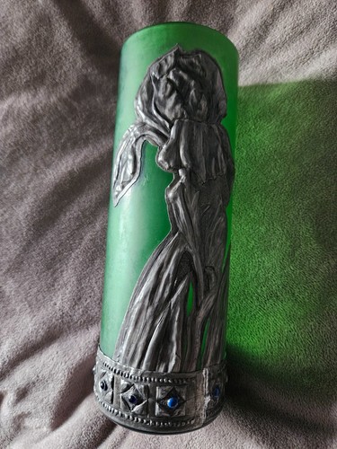 Jugendstil glas vase mit - vase,