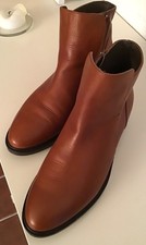 Damen Stiefeletten,  Echt Leder außen, Lederfutter innen, cognacfarben, Gr. 39, 
