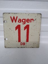 Deutsche Bundesbahn Wagenschild Aus Metall 13 X 13 Cm