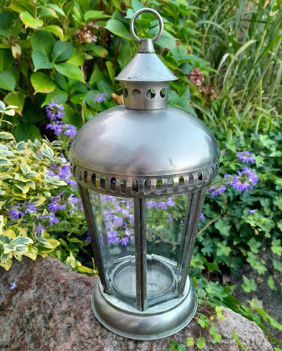 36cm laterne metall glas - h.,