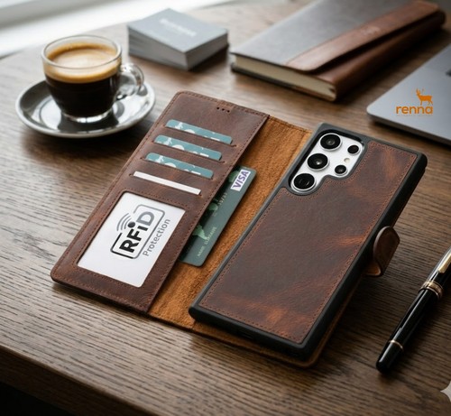 Leder hülle für samsung - leder,