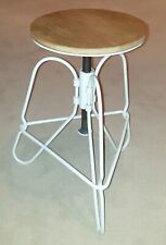 DESIGN DREHHOCKER HOCKER STUHL AUS METALL HOLZ INDUSTRIAL RETRO VINTAGE HAIRPIN 