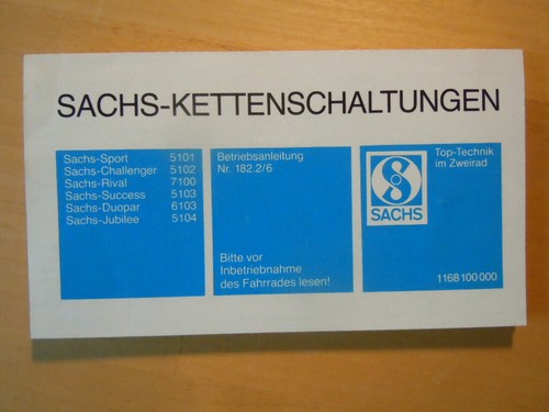 Sachs kettenschaltung - sachs,