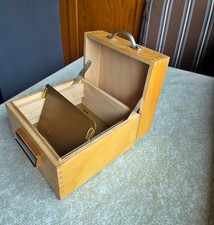 Vintage Holz Karteikasten - Kasten Holzbox Schatulle Büro 50s/60s..