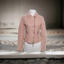 OAKWOOD LEDERJACKE, BIKERSTYLE ROSÉ/PUDER Damen Gr. S/34-36 - Top ❤️