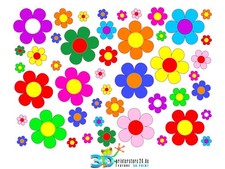 46 x Blumen, Blümchen