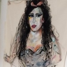 Handmalerei Amy Winehouse Pop