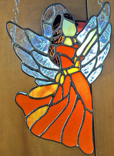 Stained glass fairy angel