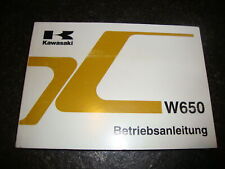 Kawasaki W 650, 1999-2002 Betriebsanleitung Schaltplan Handbuch Fahrerhandbuch