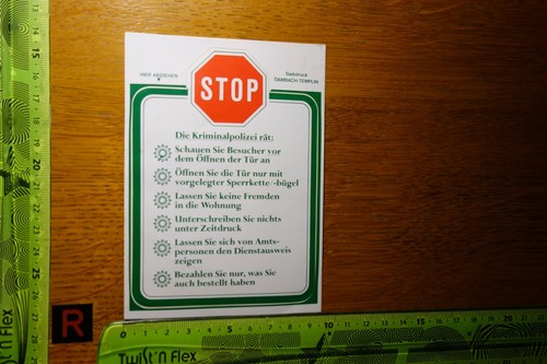 Alter aufkleber sicherheit - alter,