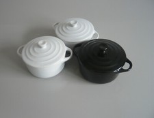 Mini Kasserolle Cocotte mit Deckel Keramik rund Ø 10 cm