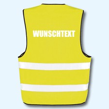 Warnweste Sicherheitsweste Weste bedruckt Wunschtext Ordner Security Crew JGA