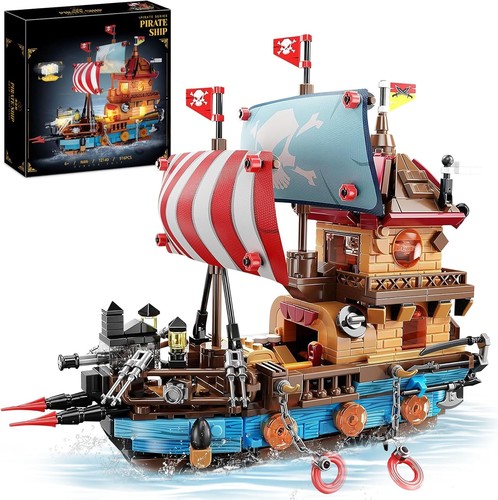 Piratenschiff baustein set mit - piratenschiff,