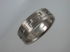 Niessing Mäander Ring aus Weißgold 750