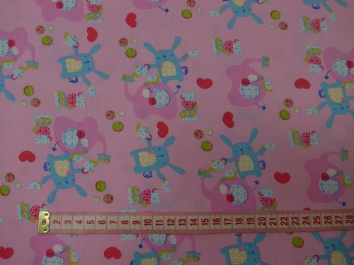 Baumwollstoff elefant hase - baumwollstoff,