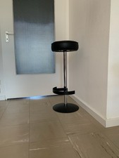 Barhocker, Tresenhocker , Bistrohocker Schwarz Echtleder , Chrom, Anfertigung , 