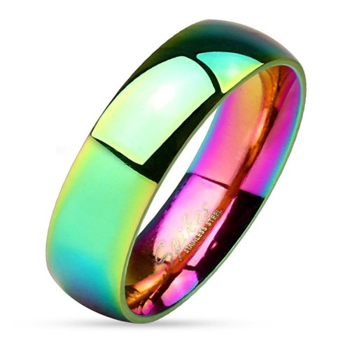 Ring regenbogen bunt - regenbogen, edelstahl