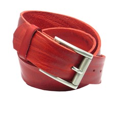 Ledergürtel 4 cm breit rot