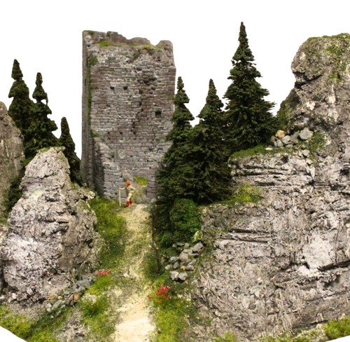 Burgruine felsenlandschaft - h0,