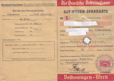 (Nr. 346 ) KdF-Wagen-Sparkarte mit 32 roten Sparmarken