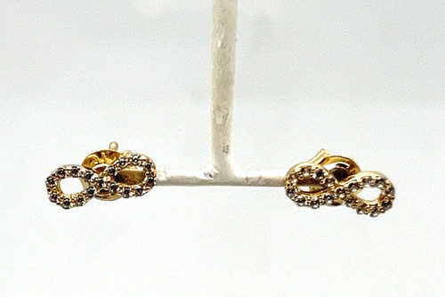 Ohrstecker infinity gelb - gelb, gold