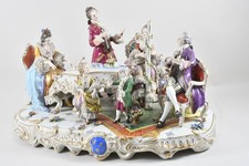 N92T28- Aelteste Volkstedt Porzellan Rokoko Figurengruppe musizierend