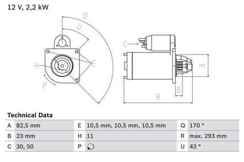 Bosch anlasser starter 986 - starter,