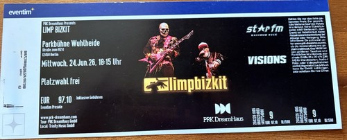Limp bizkit konzertticket - konzertticket, 1x