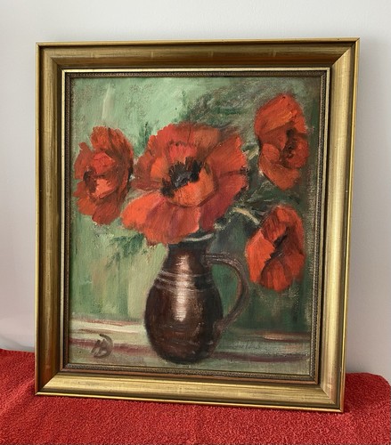 Altes gemälde mohnblumen - gemälde,