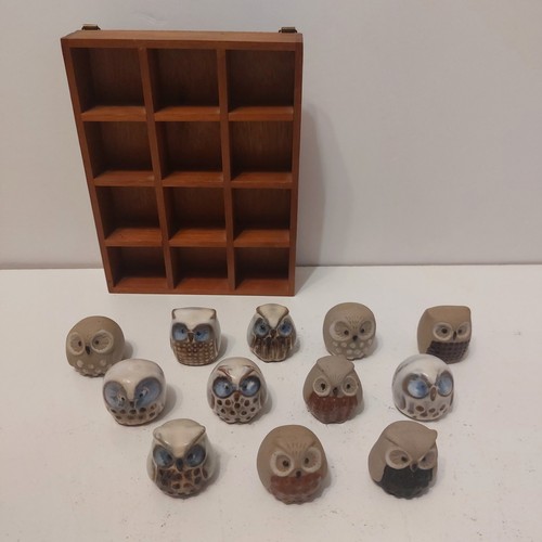 Vintage keramik eule set - keramik,
