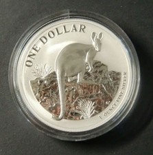1 oz Känguru Silber 2010 AUSTRALIEN , 999,9/1000 reines Silber, gekapselt