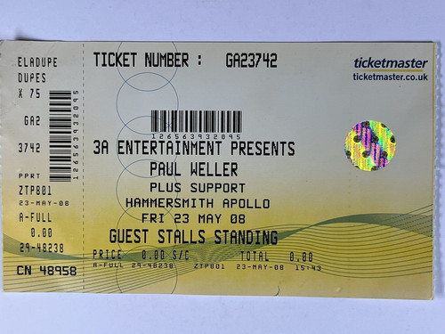 Paul weller konzertticket - paul,