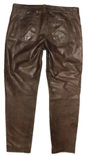 SPECKIGE " JCC " Herren- Lederjeans Nubuk- Lederhose dkl.- braun ca. W37"/ L33"