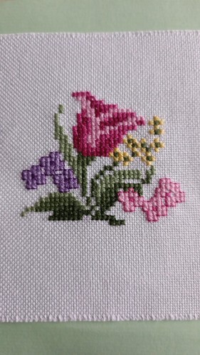 Kreuzstich blume tulpe auf - tulpe,