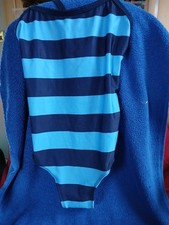 Mädchen  Badeanzug mittel-/dunkelblau gestreift