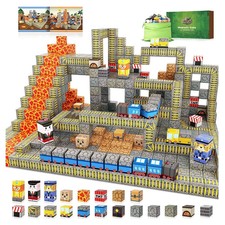 Magnetische Bausteine Magnetwürfel Minenwelt Set für Junge Mädchen Kind Alter 3 DIY  