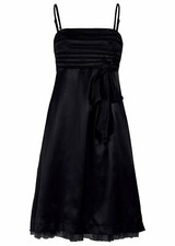 Elegantes Satinkleid Gr. 36 Schwarz Damen-Kleid Cocktailkleid Party-Dress Neu