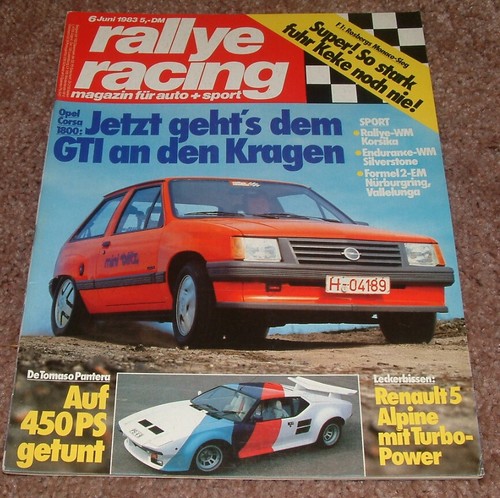 Rallye racing opel corsa - rallye, 6/83