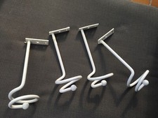 4x Drapierhaken weiß Metall Deko Vorhänge Gardinen Voile