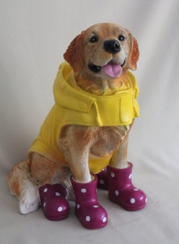 Gartenfigur hund golden - gartenfigur,
