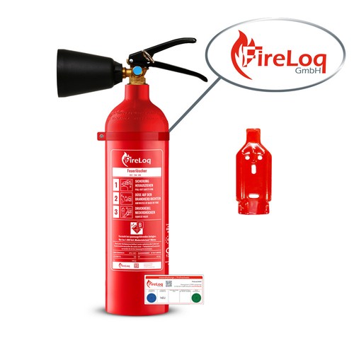Fireloq 2kg co2 löscher 34b - 2kg,