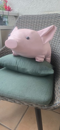 Schwein kunstleder rosa 70er - schwein,
