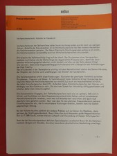 Max Braun AG Kalottenlautsprecher Presseinformation E 936 BRAUN Kronberg HiFi