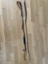 Echtleder Hundeleine Bones Hands Braun Gr. 2  Handarbeit mit Dämpfer | neuwertig