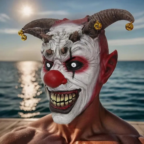 Latex clown maske halloween - latex,