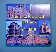 Offizieller Original Euro KMS Spanien 2010 + 2€ Cordoba + Med. La Mancha - 5,88€